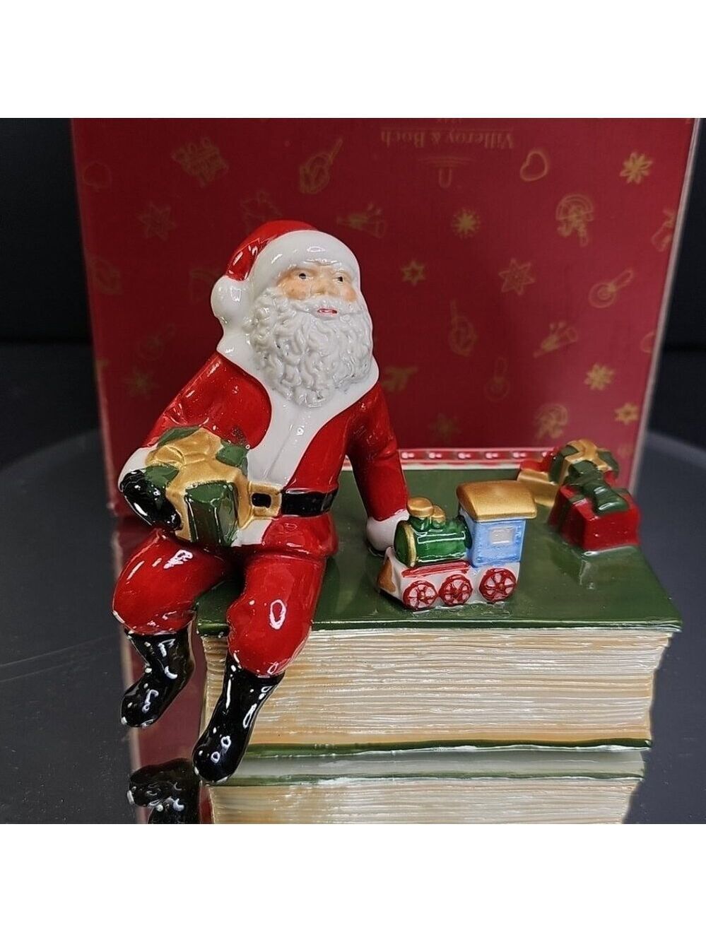 Villeroy & Boch Music Box Nostalic Melody Santa Decoration WORKS W/ Box Rare